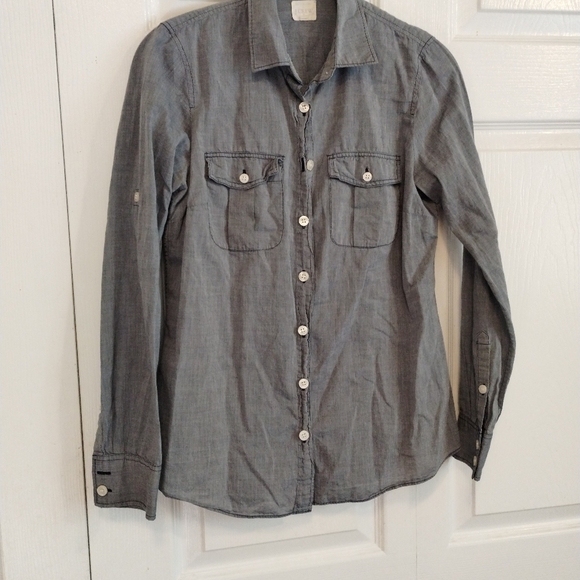 J.Crew blue button down long sleeve - Picture 7 of 7